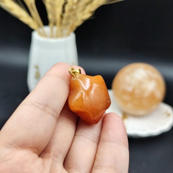گردنبند جید تراش ستاره دامله اصل معدنی کد 7030
