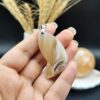 گردنبند عقیق سلیمانی عسلی اصل طبیعی کد 8158