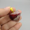 گردنبند عقیق دراگون اصل معدنی تراش قلبی دو طرفه کد 7895