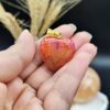 گردنبند عقیق دراگون اصل معدنی تراش قلبی دو طرفه کد 7899