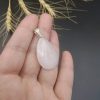 گردنبند رزکوارتز اصل معدنی ( لاو استون سنگ عشق ) کد 8296