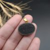 گردنبند یشم اصل معدنی مزین به دعای و من یتق الله دعای رزق و روزی کد 7116