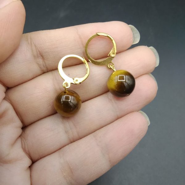 گوشواره چشم ببر اصل معدنی کد 8493