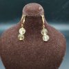 گوشواره سیترین اصل معدنی ( سیترین تراشدار و ساده ) کد 8627