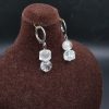 گوشواره کوارتز کریستال اصل معدنی کد 8625