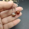 گوشواره عقیق سلیمانی اصل معدنی کد 8498