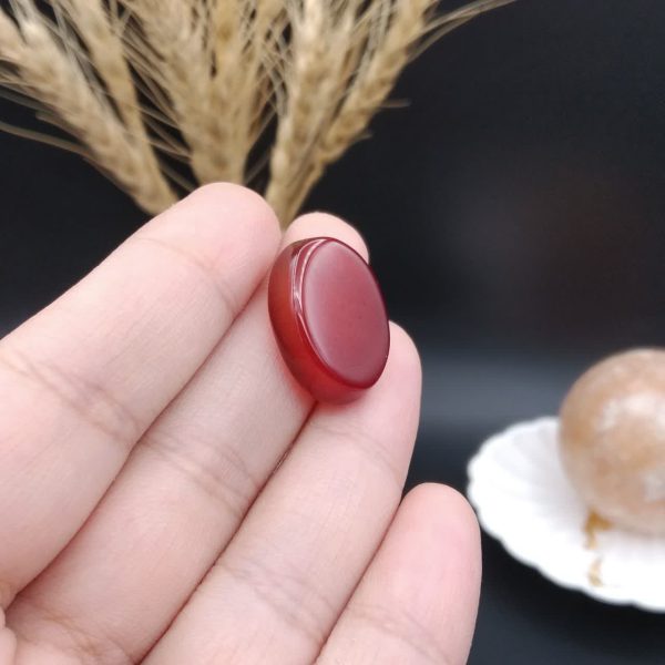 نگین عقیق قرمز خراسان اصل معدنی کد 8654