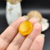 نگین عقیق زرد خراسان اصل معدنی مزین به دعای شرف الشمس ( رزق و روزی ) کد 9209