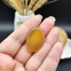 نگین عقیق زرد خراسان اصل معدنی مزین به دعای شرف الشمس اعمال مخصوص انجام شده ( رزق و روزی ) کد 9213