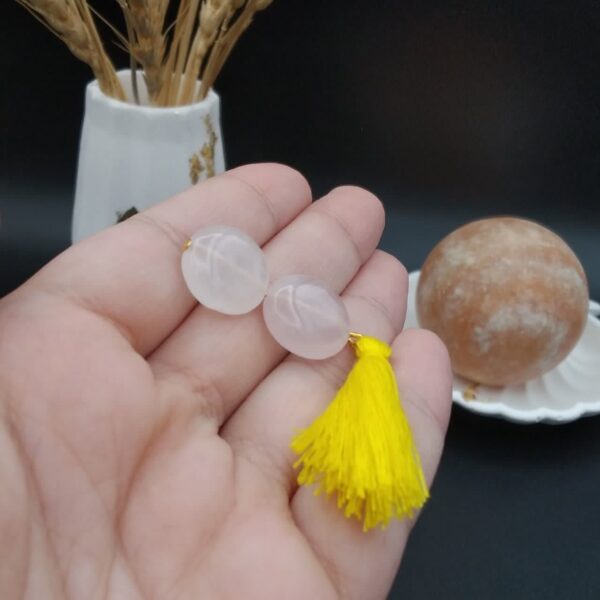 جفت سکه عشق سنگ رزکوارتز اصل معدنی کد 9331