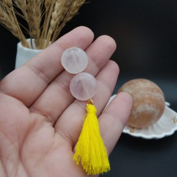 جفت سکه عشق سنگ رزکوارتز اصل معدنی کد 9331