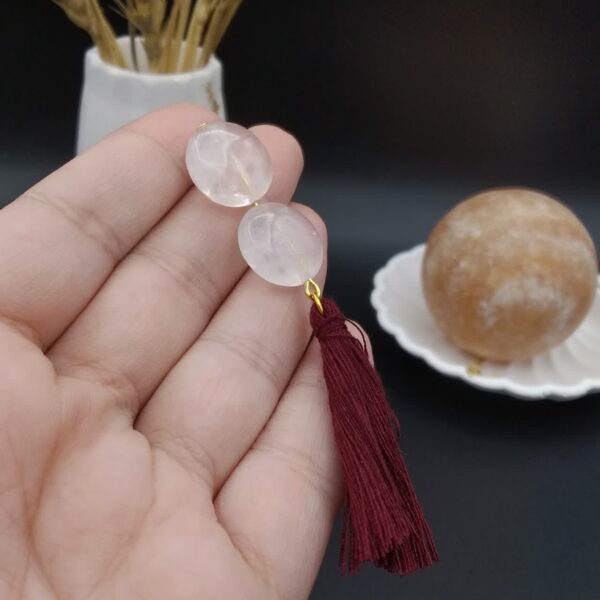 جفت سکه عشق سنگ رزکوارتز اصل معدنی کد 9330