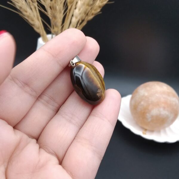 گردنبند چشم ببر اصل معدنی کد 8120