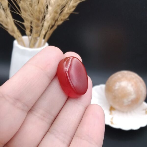 نگین عقیق قرمز خراسان اصل معدنی کد 8886