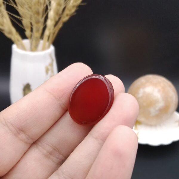 نگین عقیق قرمز خراسان اصل معدنی کد 8655