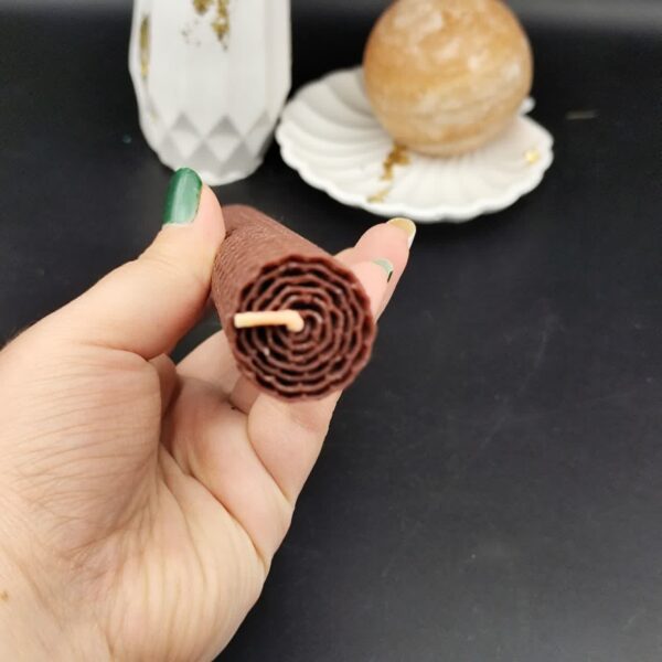 شمع موم عسلی قهوه ای کد 9167