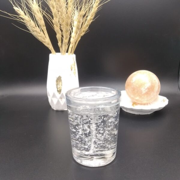 شمع شیشه ای ژله ای اکلیلی کد 9149